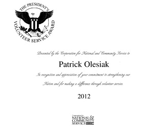 President's Volunteer Service Award 2012