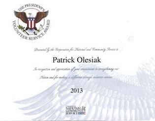 President's Volunteer Service Award 2013