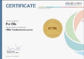 HTML_Fundamentals Certificate
